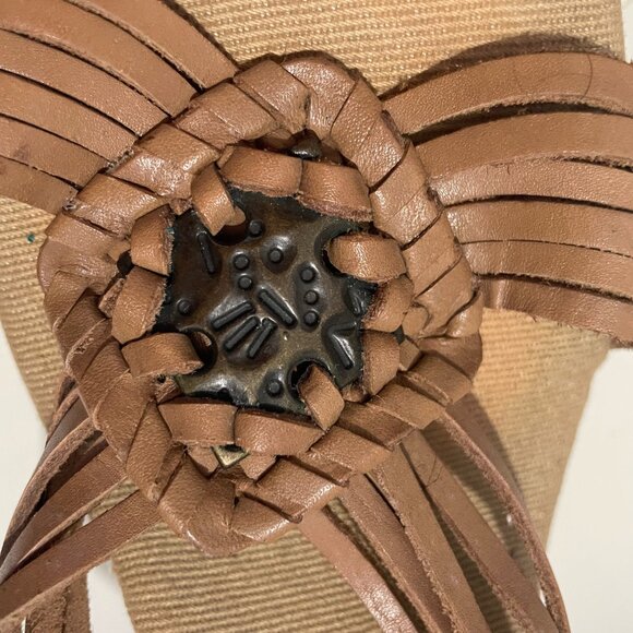 Nine West Women's Platform Y2K VTG Wooded High Heel Sandals Brown Size 10M - Picture 12 of 12